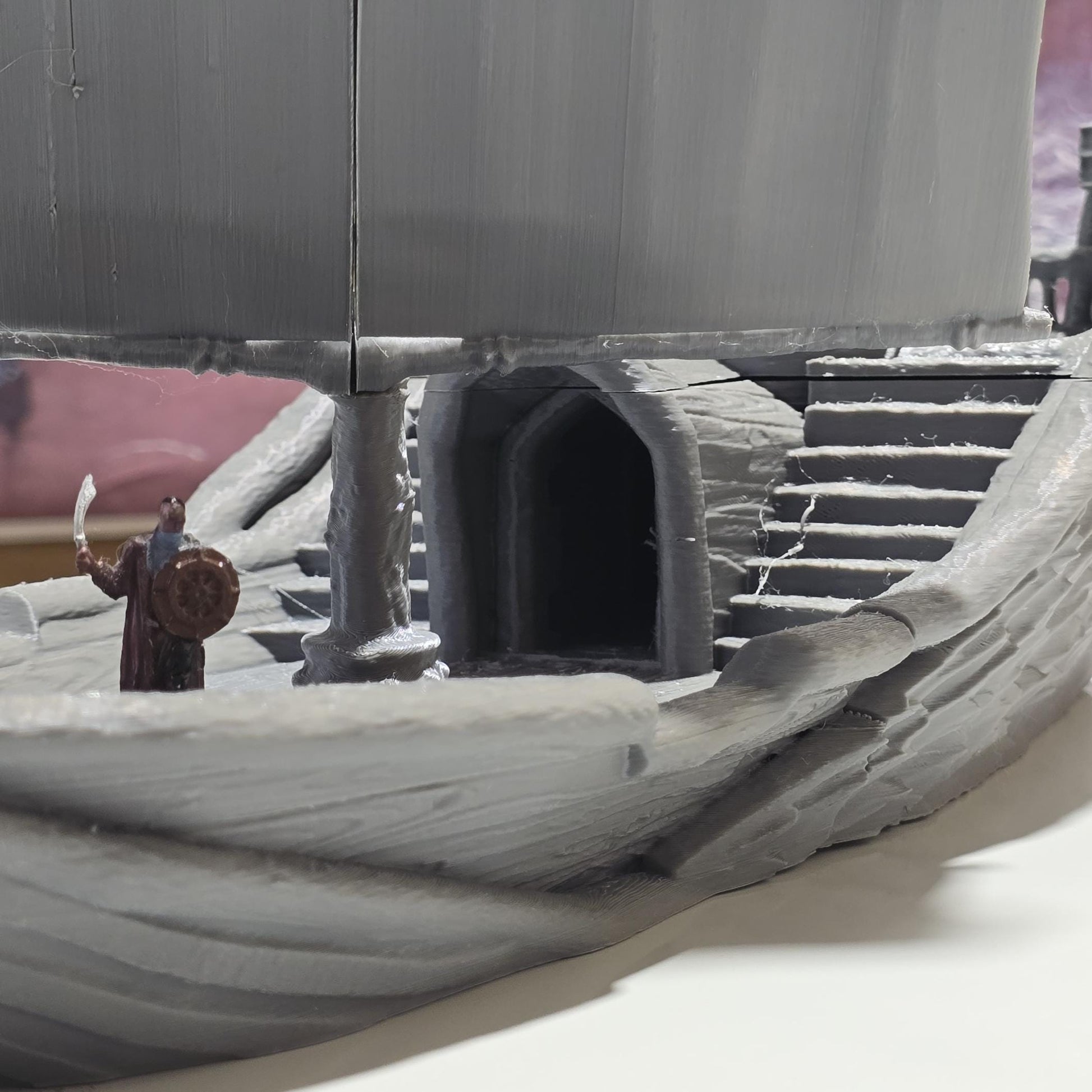 Elven Swan Ship: 28mm High Fantasy Sailing Vessel Tabletop Terrain, Model Railroading Diorama