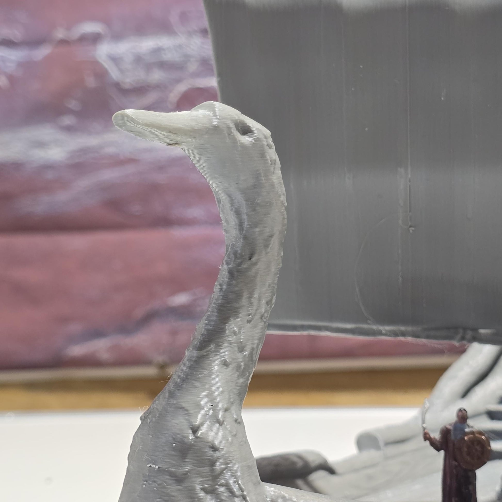 Elven Swan Ship: 28mm High Fantasy Sailing Vessel Tabletop Terrain, Model Railroading Diorama