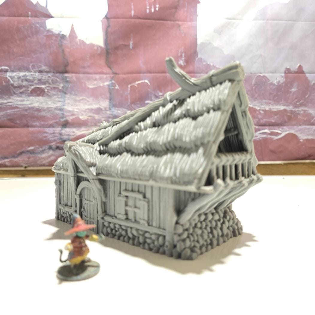 Achievement Building: Medieval Nordic Lodge - Ideal for Historical RPGs and Scenery Dioramas