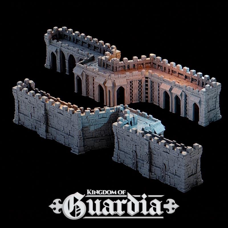 Kingdom of Guardia City Walls – 28mm Modular Wall System