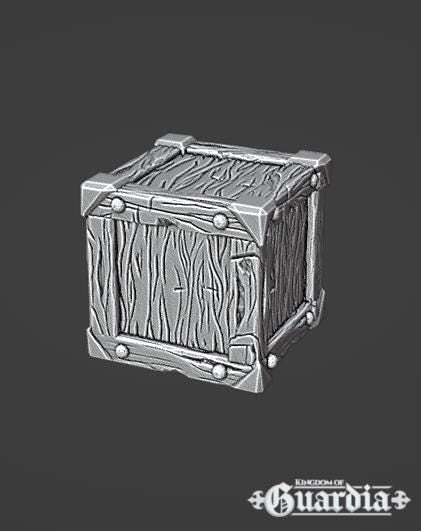 Kingdom of Guardia Storage Crates – 28mm Scatter Set (5 Designs, 10 Total)