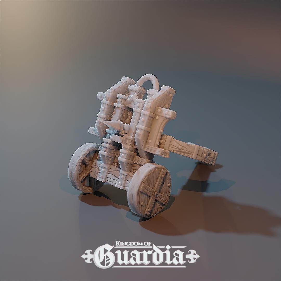 Kingdom of Guardia Mobile Ballista – 28mm Siege Engine