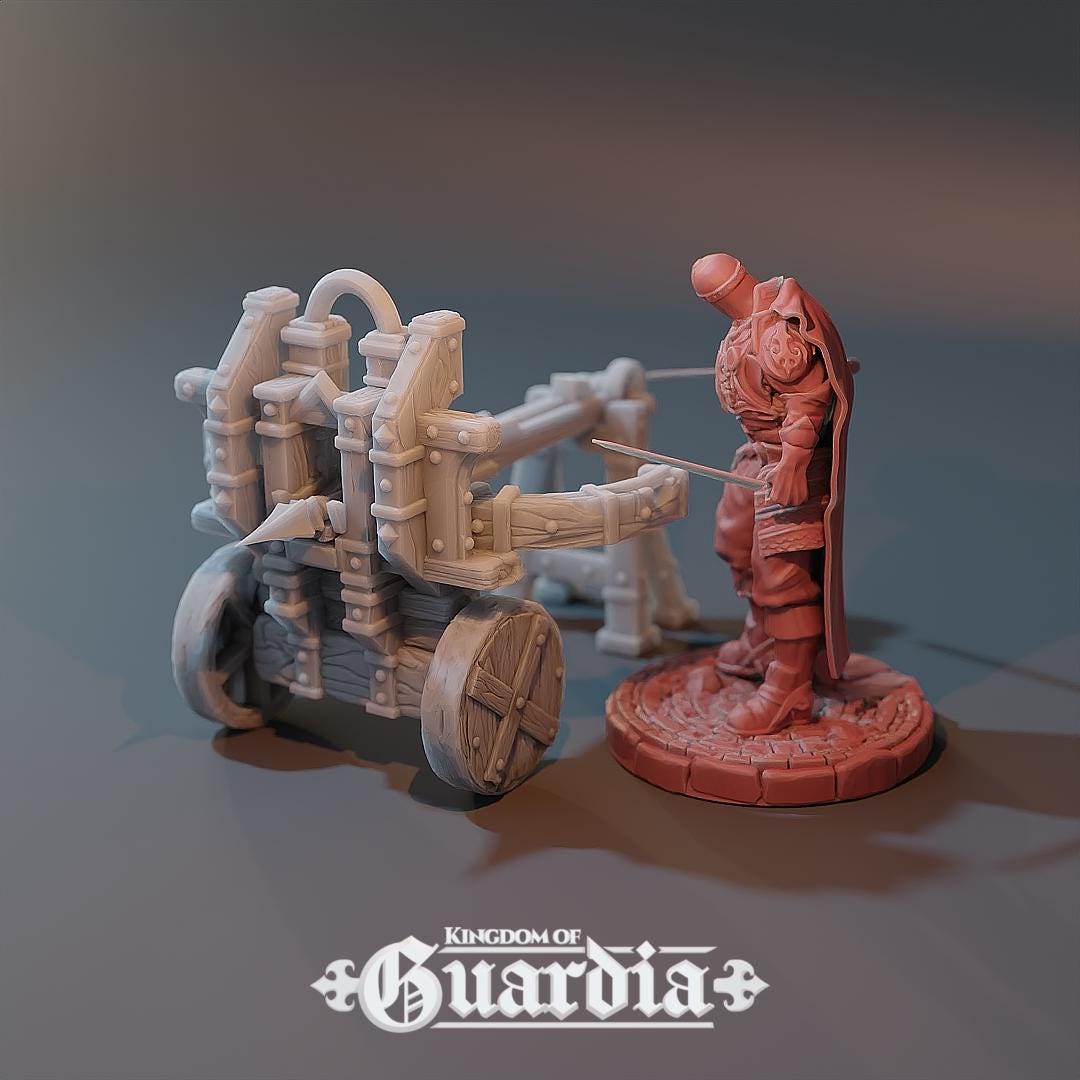 Kingdom of Guardia Mobile Ballista – 28mm Siege Engine