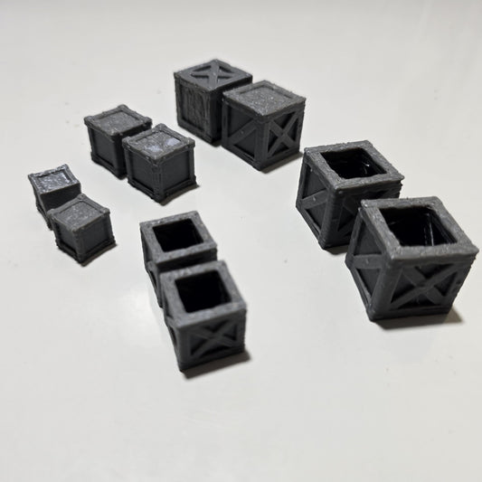 Kingdom of Guardia Storage Crates – 28mm Scatter Set (5 Designs, 10 Total)