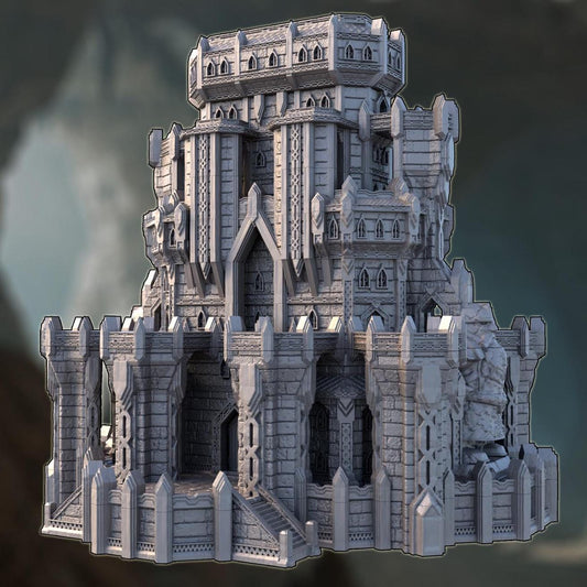 Dwarf Guard Fort – 28mm 3D Printed Unpainted PLA Terrain for Tabletop RPGs, DnD