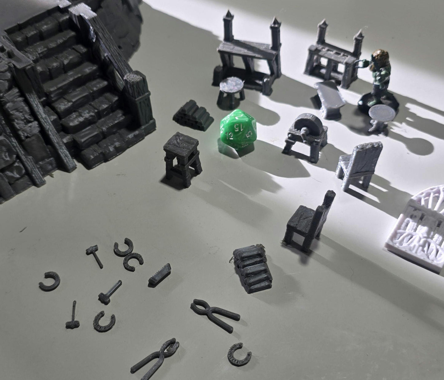 Blacksmith Lodge: Medieval Forge & Workshop 28MM Tabletop Terrain, Model Railroading, Gaming
