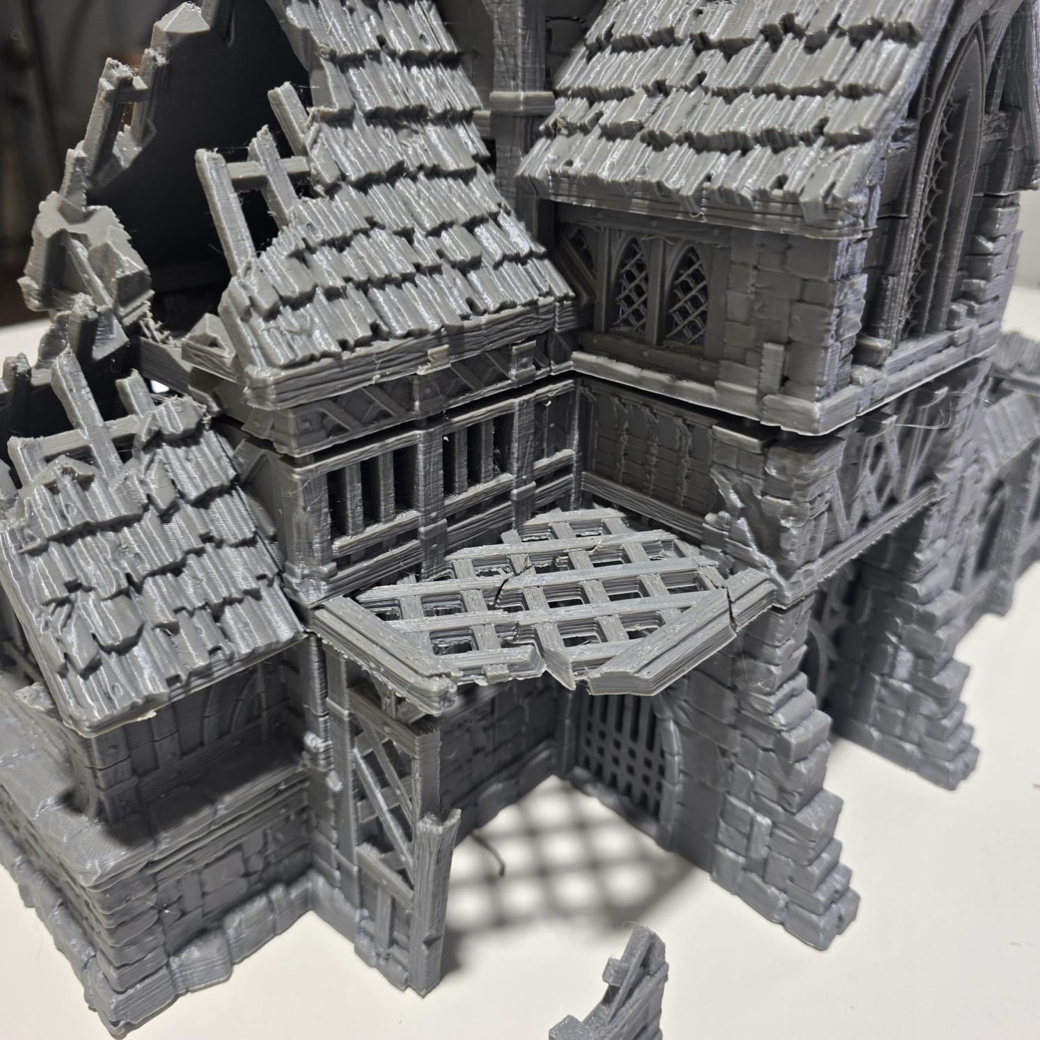 Ruined Clock Tower - Fall of Guardia: 28MM Tabletop Terrain, Model Railroading, Gaming