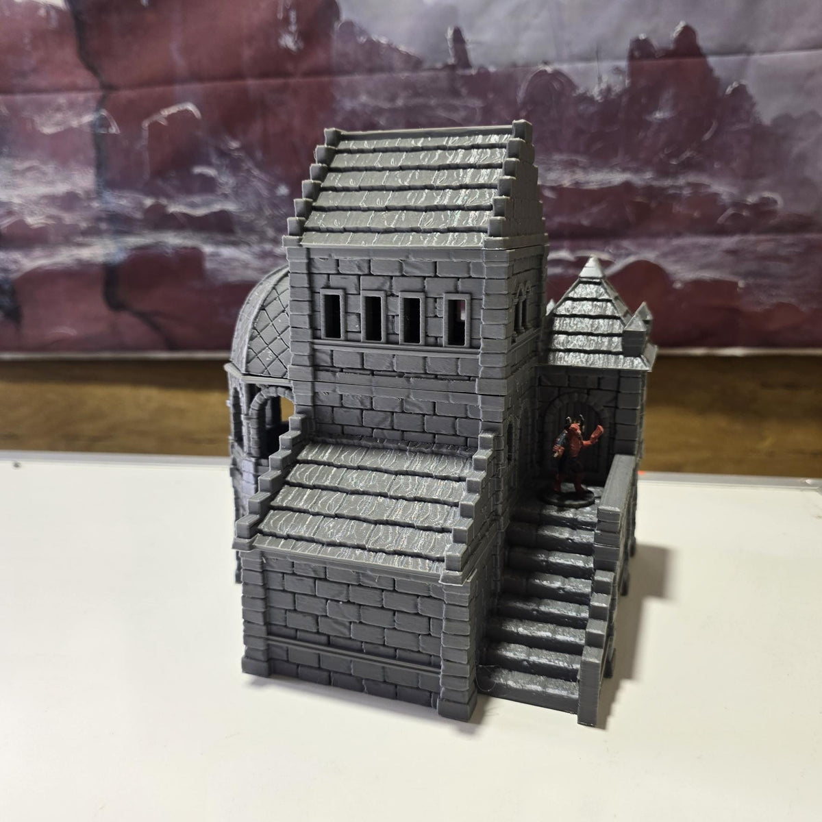 City of Abauros House 4 – 28 mm 3D Printed Unpainted PLA Building Terrain for Tabletop RPGs, DnD, Pathfinder & Wargaming