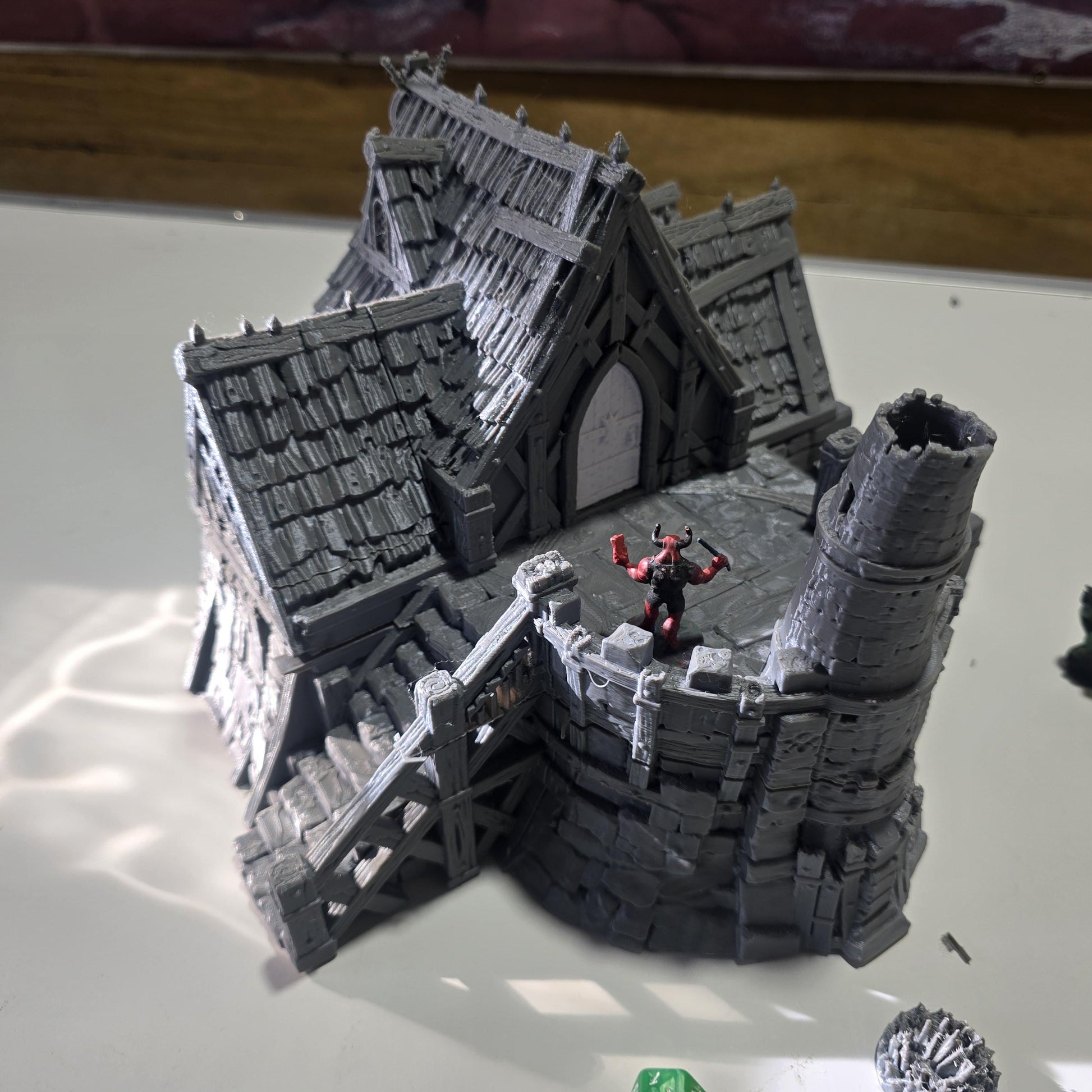 Blacksmith Lodge: Medieval Forge & Workshop 28MM Tabletop Terrain, Model Railroading, Gaming