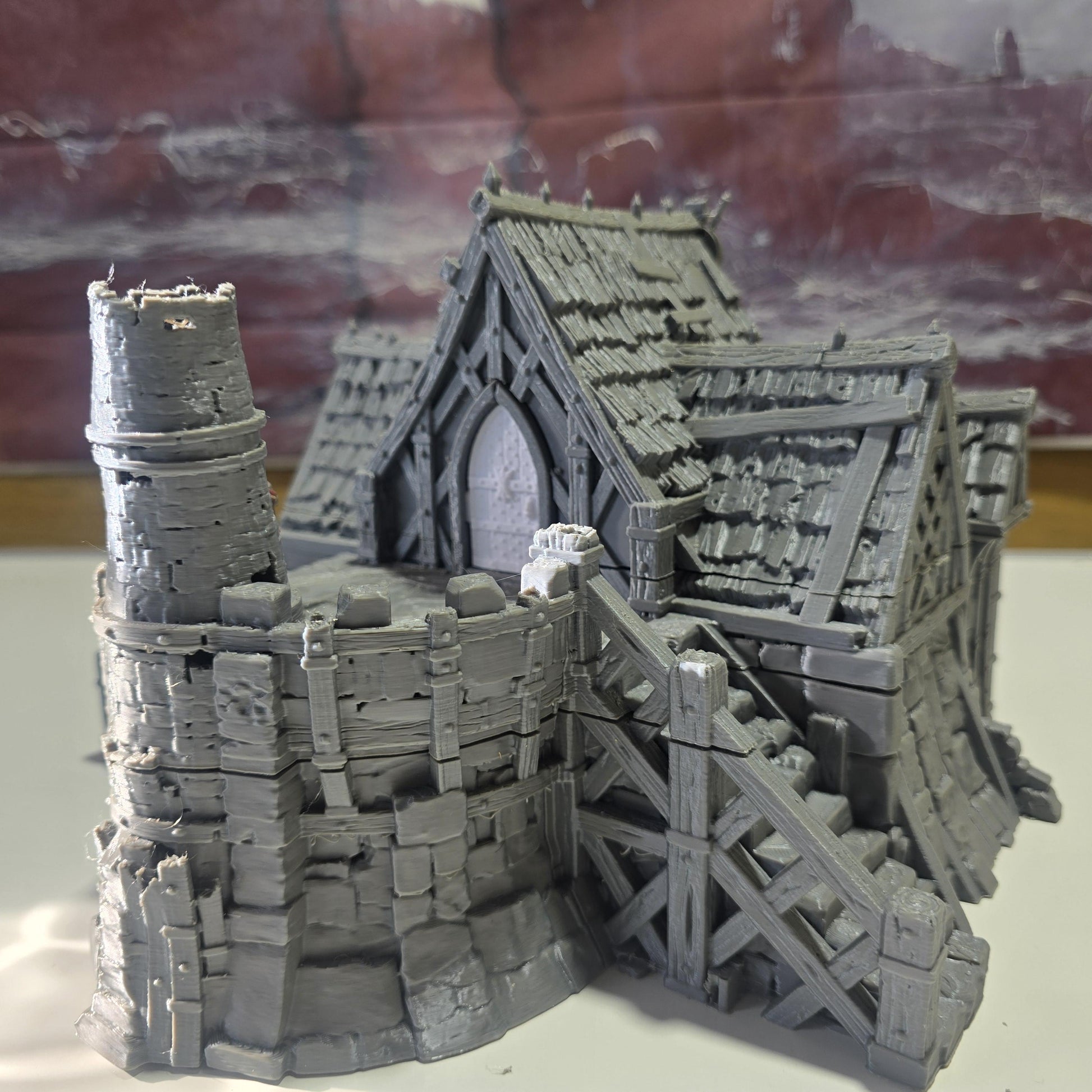 Blacksmith Lodge: Medieval Forge & Workshop 28MM Tabletop Terrain, Model Railroading, Gaming