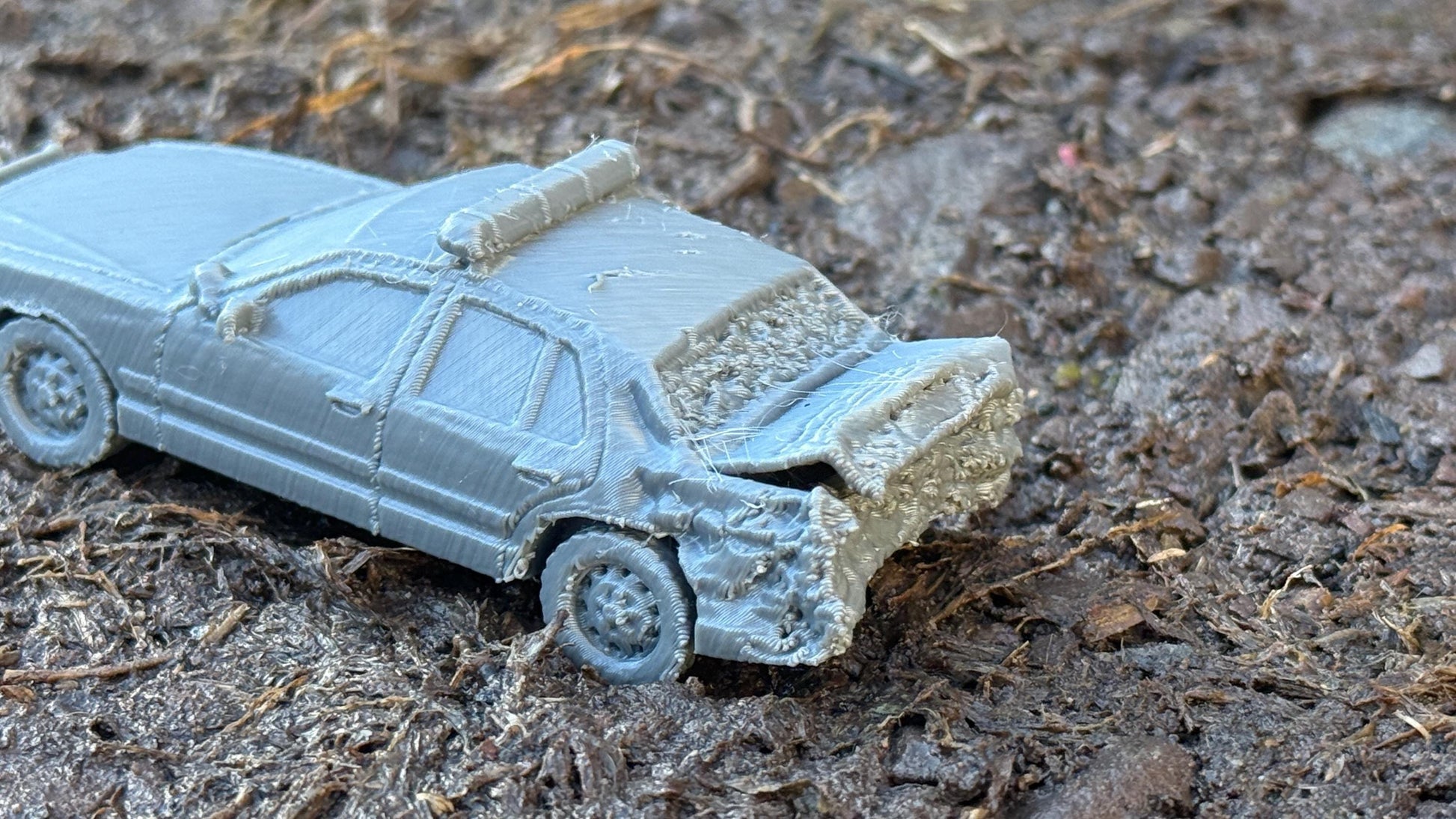 Wrecked Crown Victoria police car, rear ended, Modern warfare, Tabletop terrain, WW2, Modern tank,