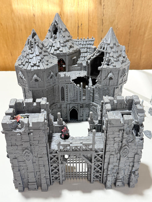 Merchant’s Gatehouse Ruin: Medieval Fantasy Fortified Building Terrain Standard Tabletop Terrain, Gaming, kingdom of Guardia