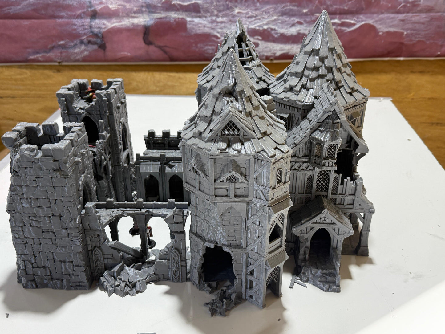 Merchant’s Gatehouse Ruin: Medieval Fantasy Fortified Building Terrain Standard Tabletop Terrain, Gaming, kingdom of Guardia