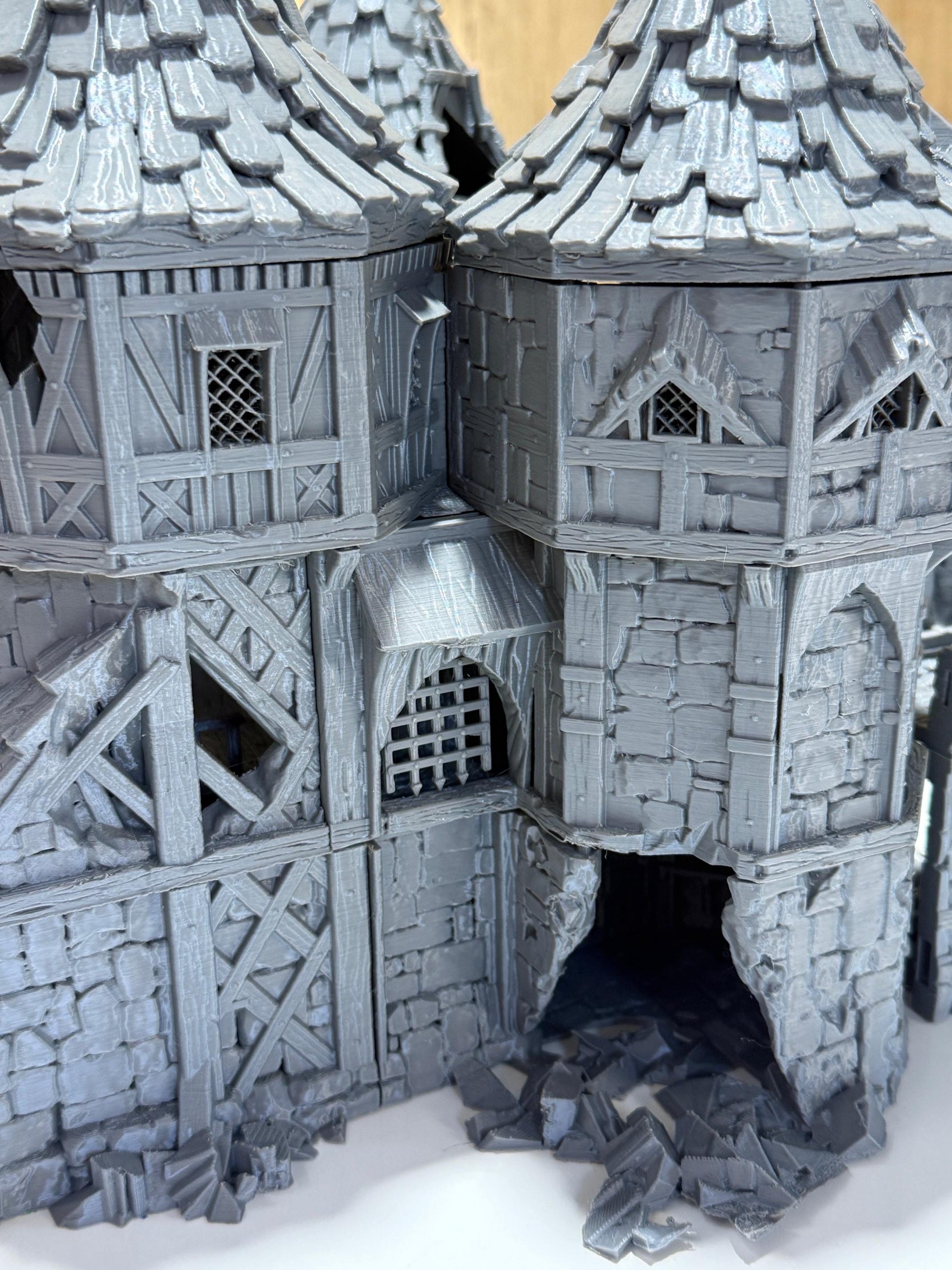 Merchant’s Gatehouse Ruin: Medieval Fantasy Fortified Building Terrain Standard Tabletop Terrain, Gaming, kingdom of Guardia