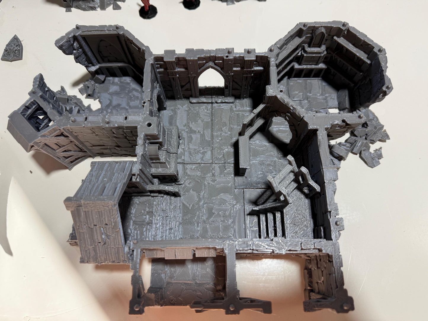 Merchant’s Gatehouse Ruin: Medieval Fantasy Fortified Building Terrain Standard Tabletop Terrain, Gaming, kingdom of Guardia