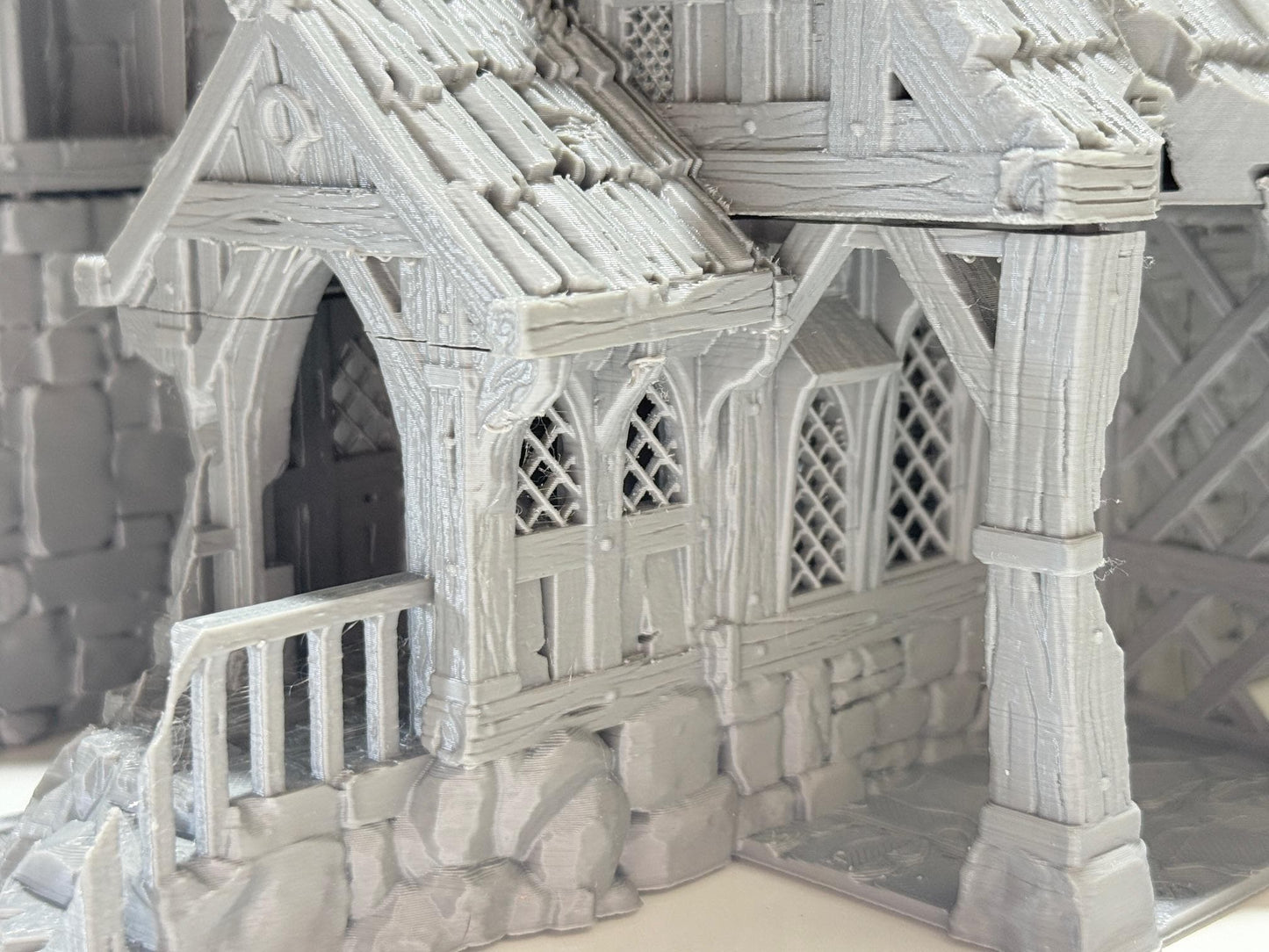 Merchant’s Gatehouse Ruin: Medieval Fantasy Fortified Building Terrain Standard Tabletop Terrain, Gaming, kingdom of Guardia