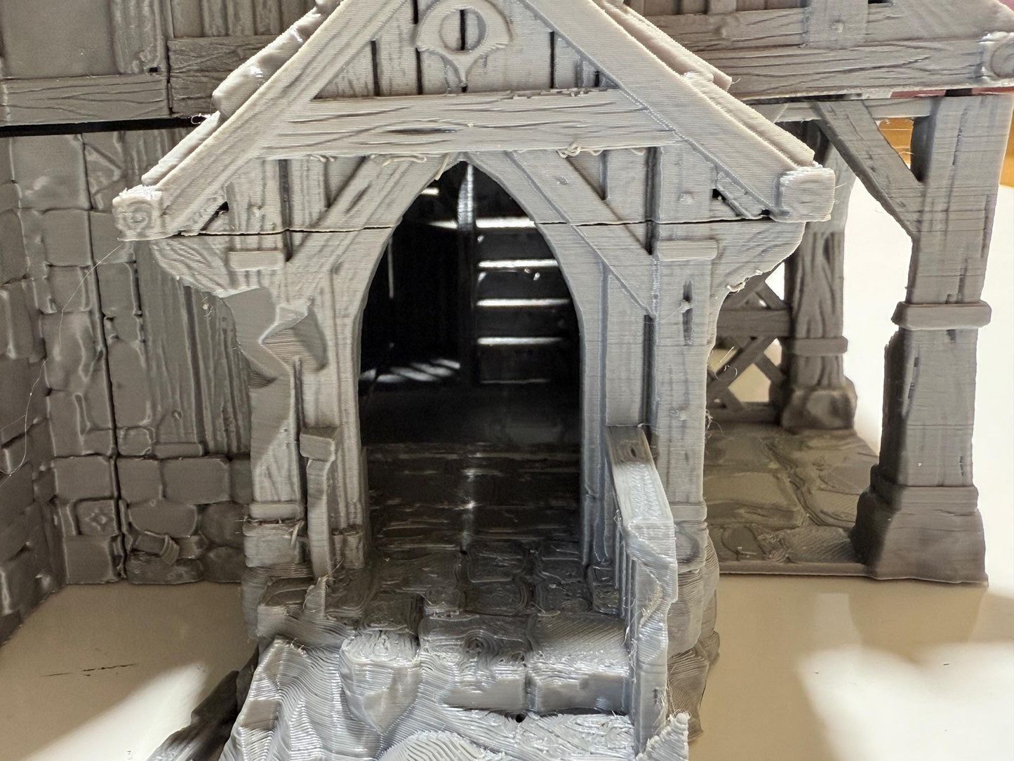 Merchant’s Gatehouse Ruin: Medieval Fantasy Fortified Building Terrain Standard Tabletop Terrain, Gaming, kingdom of Guardia