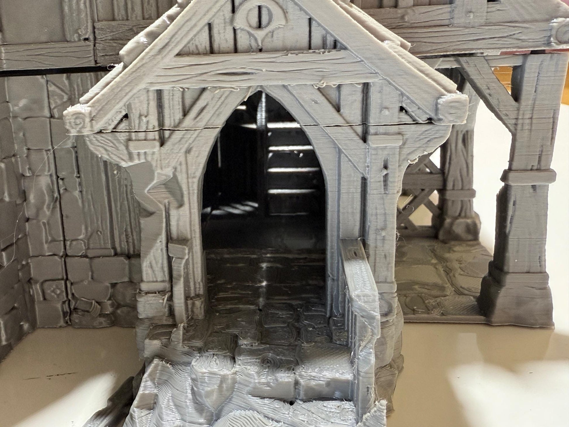 Merchant’s Gatehouse Ruin: Medieval Fantasy Fortified Building Terrain Standard Tabletop Terrain, Gaming, kingdom of Guardia