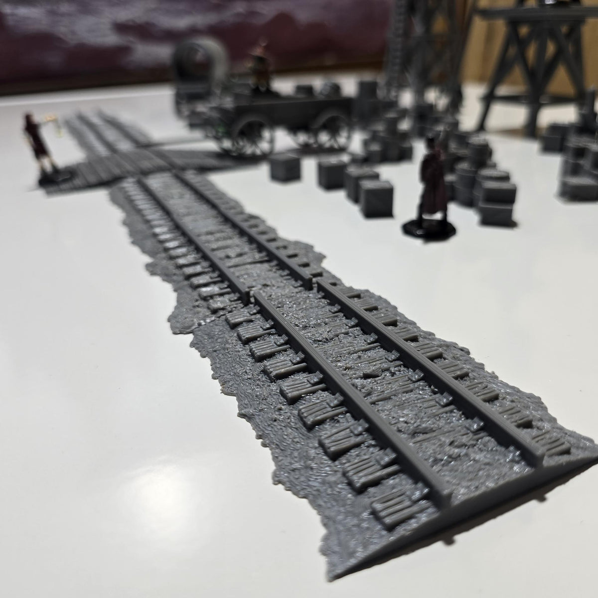 Old West Town Props Pack – 28mm Frontier Scatter Terrain, 3D Printed Unpainted PLA