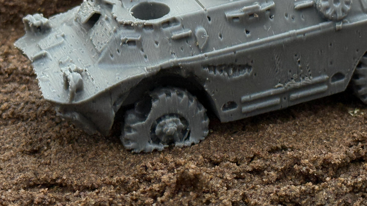 Ruined BRDM-2 APC, Soviet Era PLA Tabletop Terrain Assembly Kit