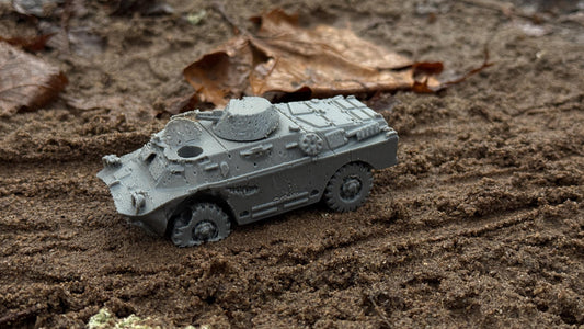 Ruined BRDM-2 APC, Soviet Era PLA Tabletop Terrain Assembly Kit
