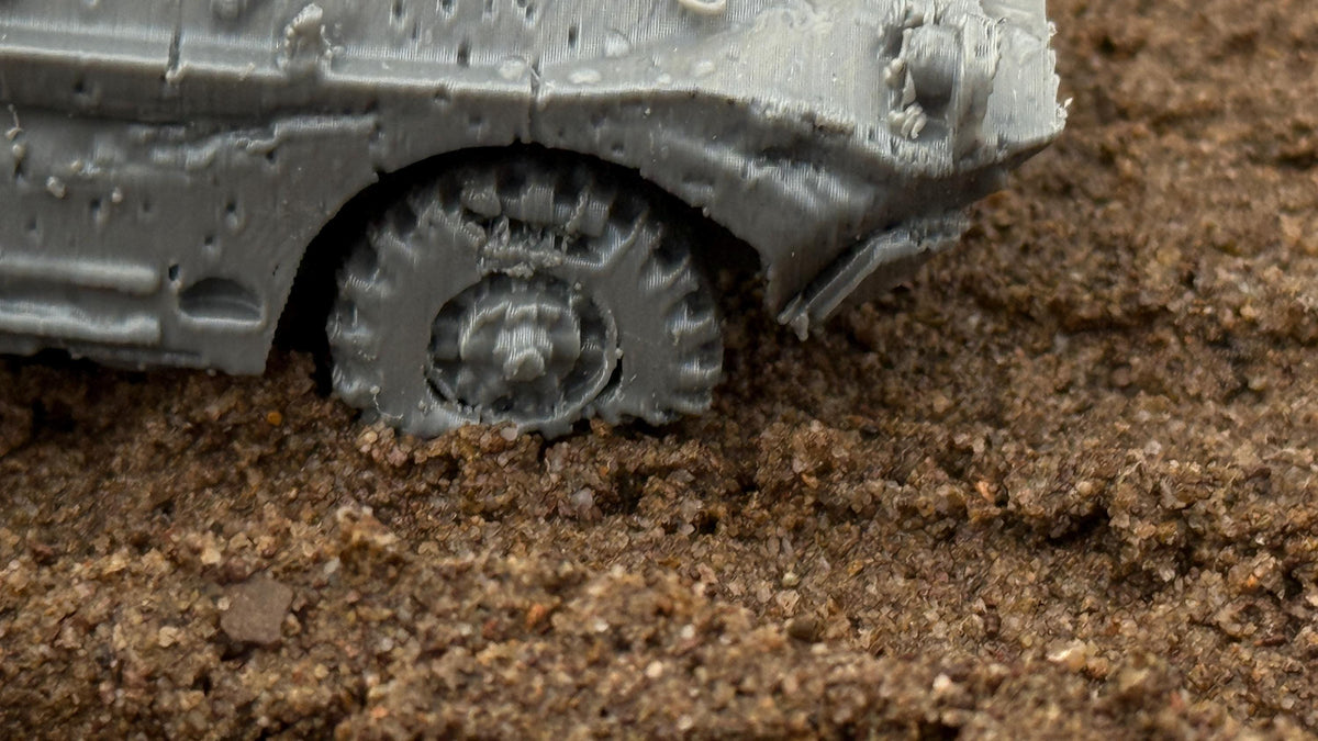 Ruined BRDM-2 APC, Soviet Era PLA Tabletop Terrain Assembly Kit