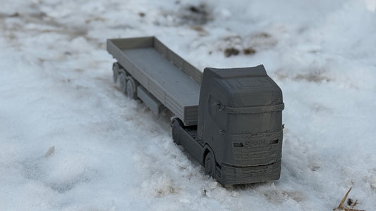 SCANIA flatbed truck, Scania, Truck, European, Semi truck, cold war, tabletop gaming, tabletop terrain