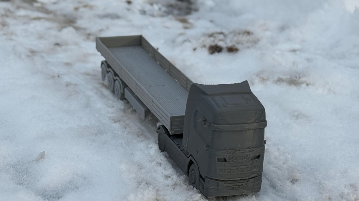 SCANIA flatbed truck, Scania, Truck, European, Semi truck, cold war, tabletop gaming, tabletop terrain