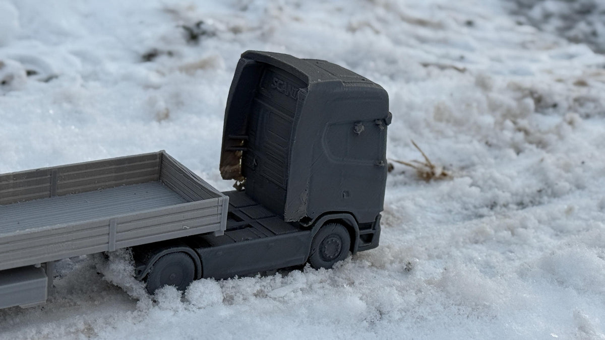 SCANIA flatbed truck, Scania, Truck, European, Semi truck, cold war, tabletop gaming, tabletop terrain
