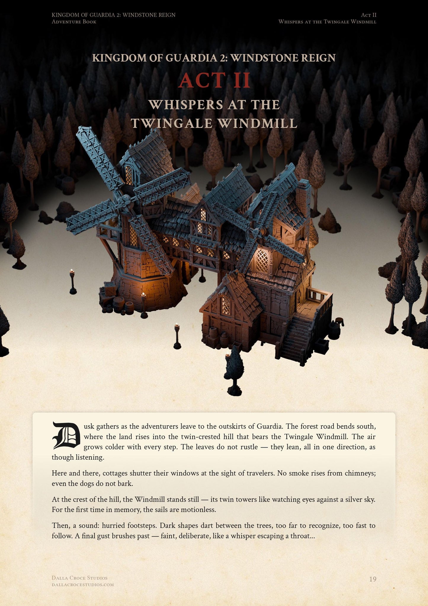 Kingdom of Guardia II: Windstone Reign – Digital Adventure Book PDF, Tabletop RPG Campaign for DnD, Pathfinder & Wargaming