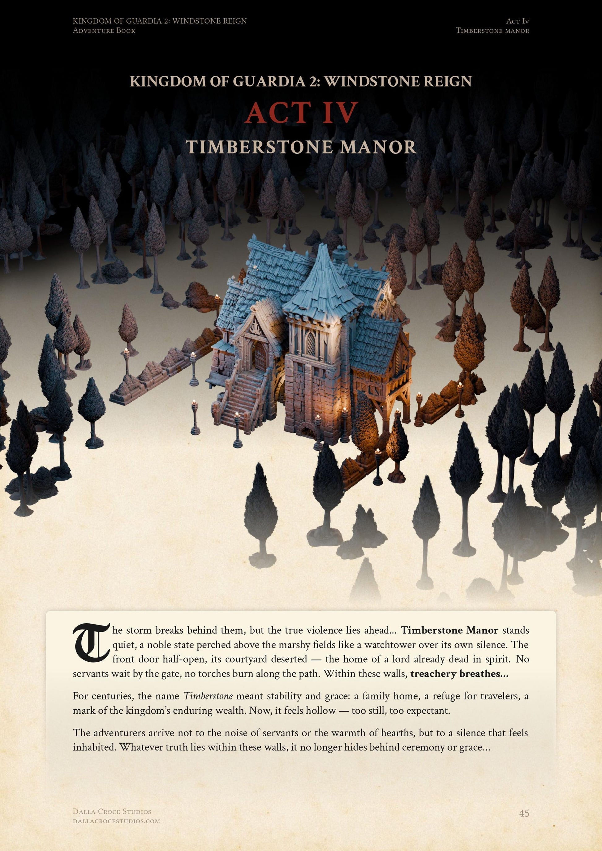 Timberstone Manor – Digital RPG Location Supplement PDF for DnD, Pathfinder & Tabletop Campaigns