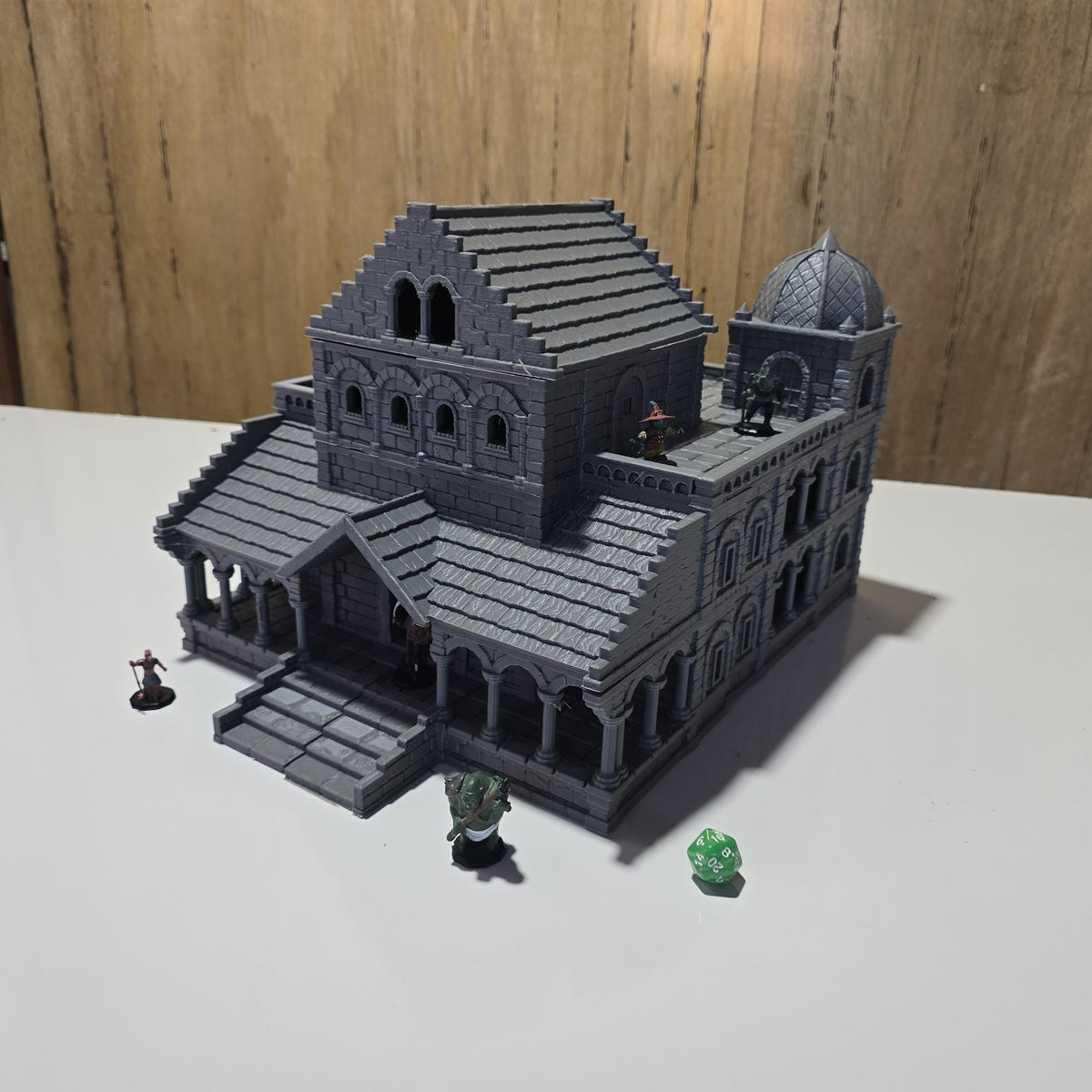 Grand Tribunal 7 - City of Abauros – 28mm Fantasy Stone Structure, 3D Printed Unpainted PLA Terrain