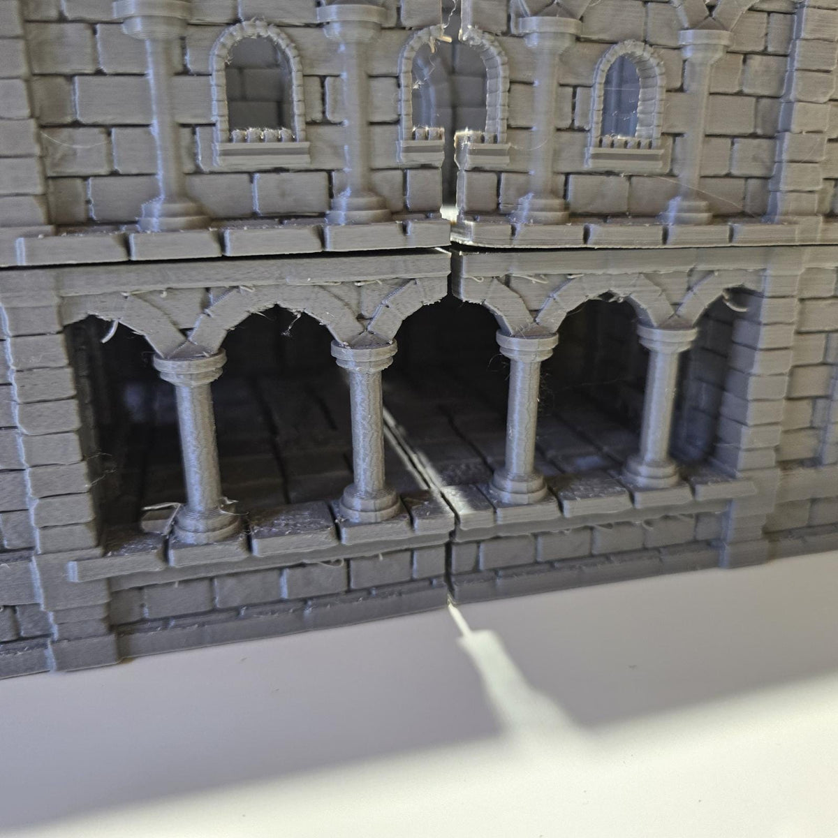 Grand Tribunal 7 - City of Abauros – 28mm Fantasy Stone Structure, 3D Printed Unpainted PLA Terrain