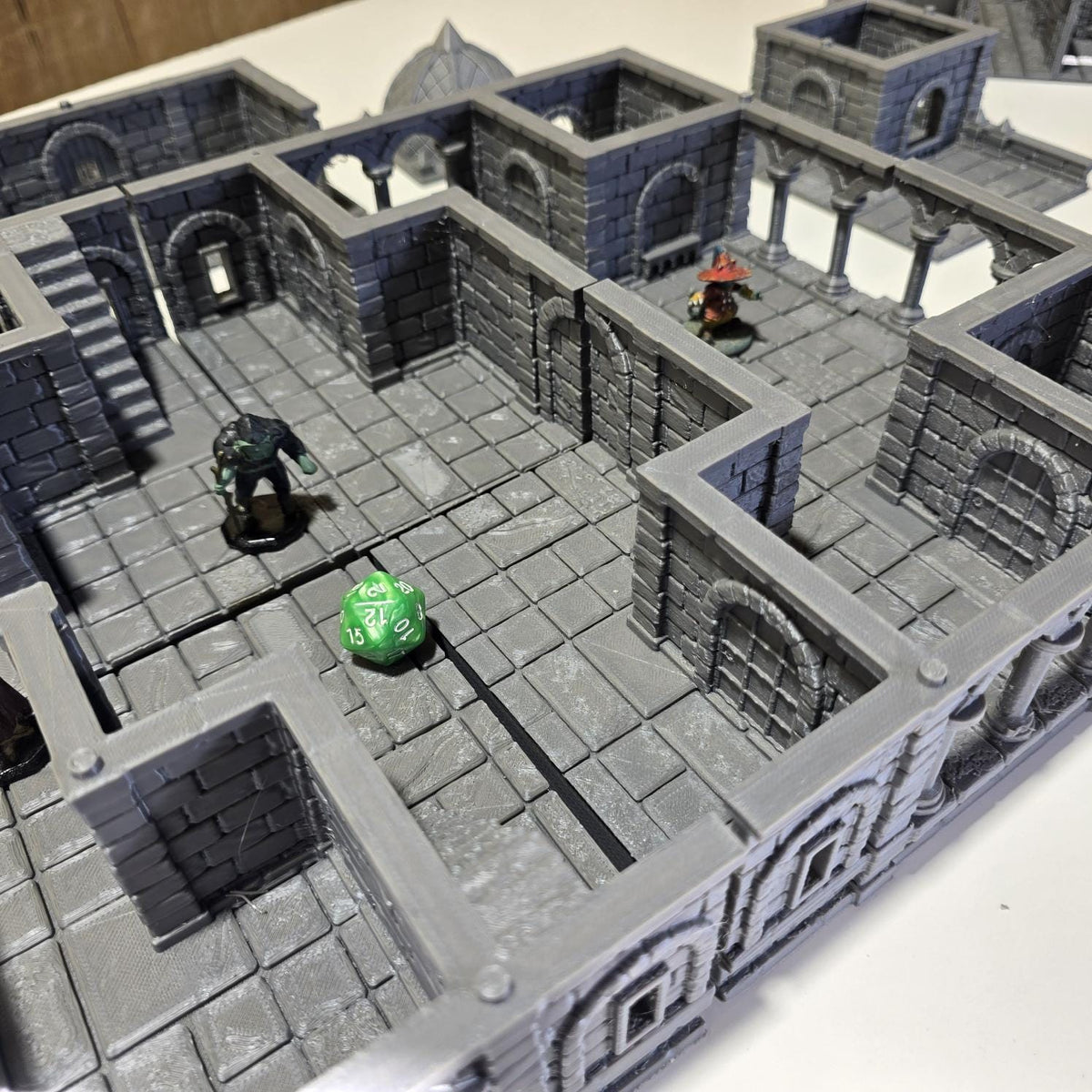 Grand Tribunal 7 - City of Abauros – 28mm Fantasy Stone Structure, 3D Printed Unpainted PLA Terrain