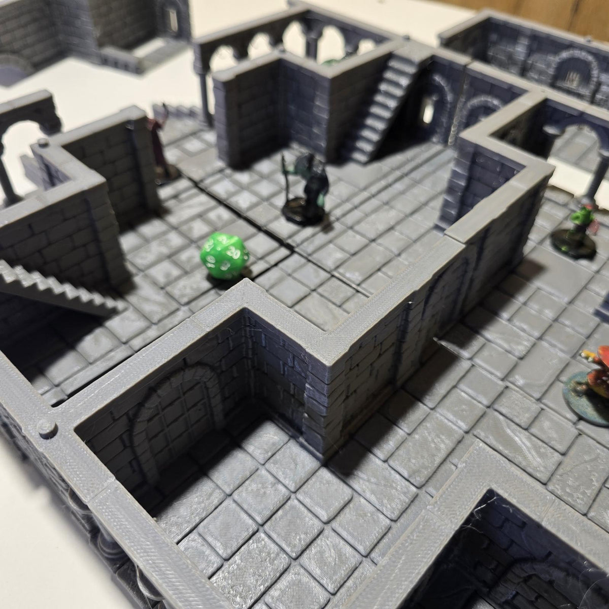 Grand Tribunal 7 - City of Abauros – 28mm Fantasy Stone Structure, 3D Printed Unpainted PLA Terrain