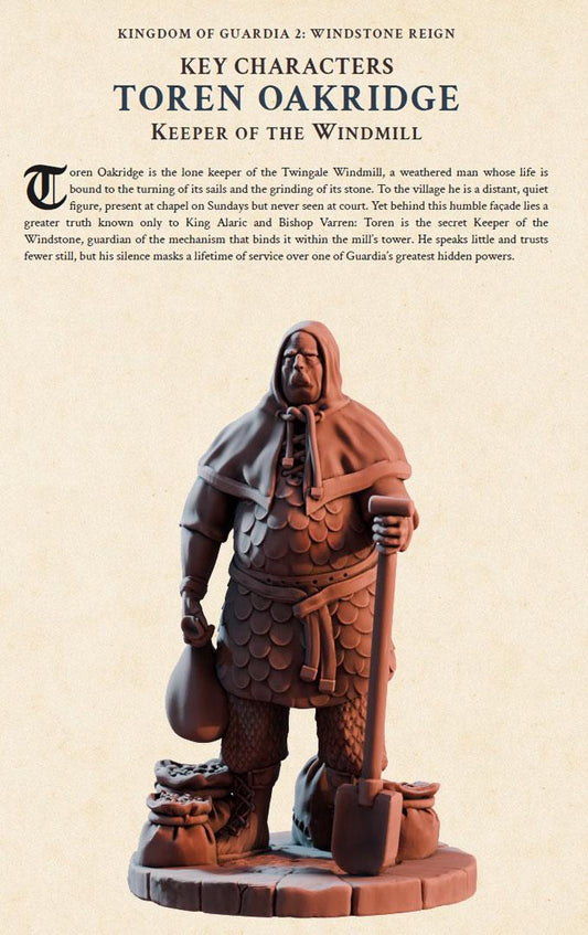 Toren Oakridge – Digital RPG Character Supplement pdf | Kingdom of Guardia II NPC Dossier