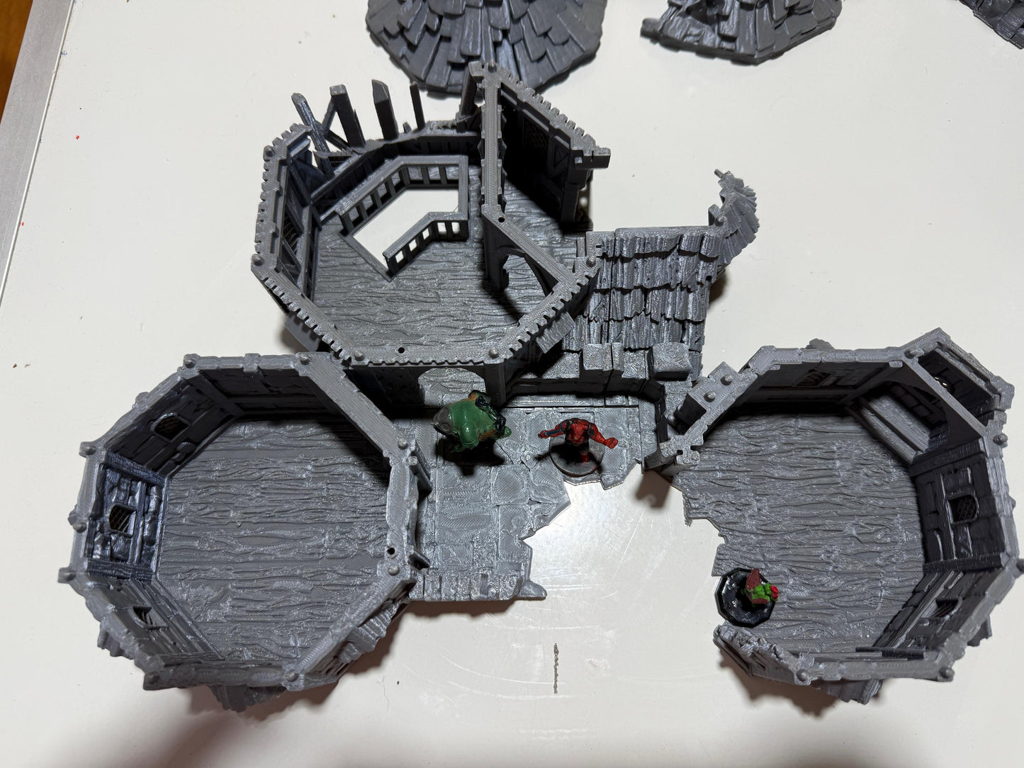 Merchant’s Gatehouse Ruin: Medieval Fantasy Fortified Building Terrain Standard Tabletop Terrain, Gaming, kingdom of Guardia