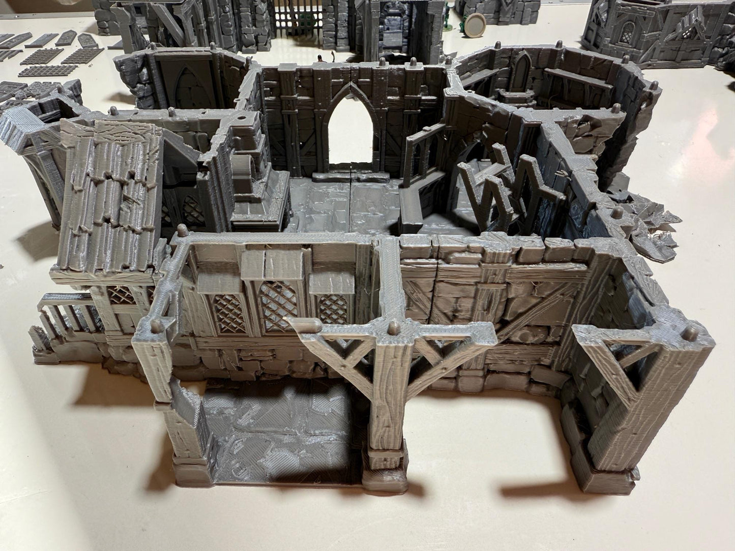 Merchant’s Gatehouse Ruin: Medieval Fantasy Fortified Building Terrain Standard Tabletop Terrain, Gaming, kingdom of Guardia