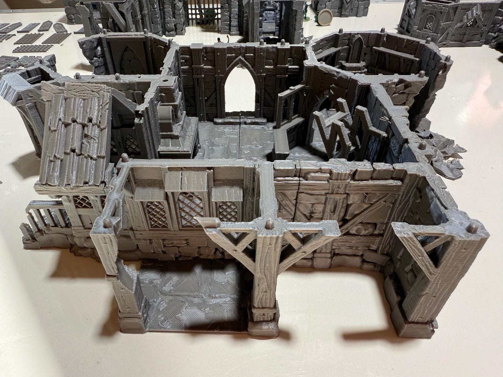 Merchant’s Gatehouse Ruin: Medieval Fantasy Fortified Building Terrain Standard Tabletop Terrain, Gaming, kingdom of Guardia