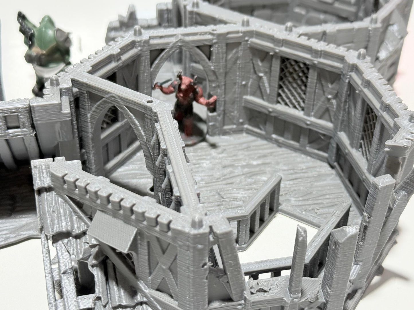 Merchant’s Gatehouse Ruin: Medieval Fantasy Fortified Building Terrain Standard Tabletop Terrain, Gaming, kingdom of Guardia