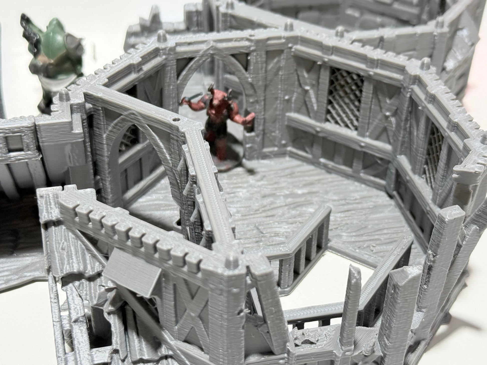 Merchant’s Gatehouse Ruin: Medieval Fantasy Fortified Building Terrain Standard Tabletop Terrain, Gaming, kingdom of Guardia