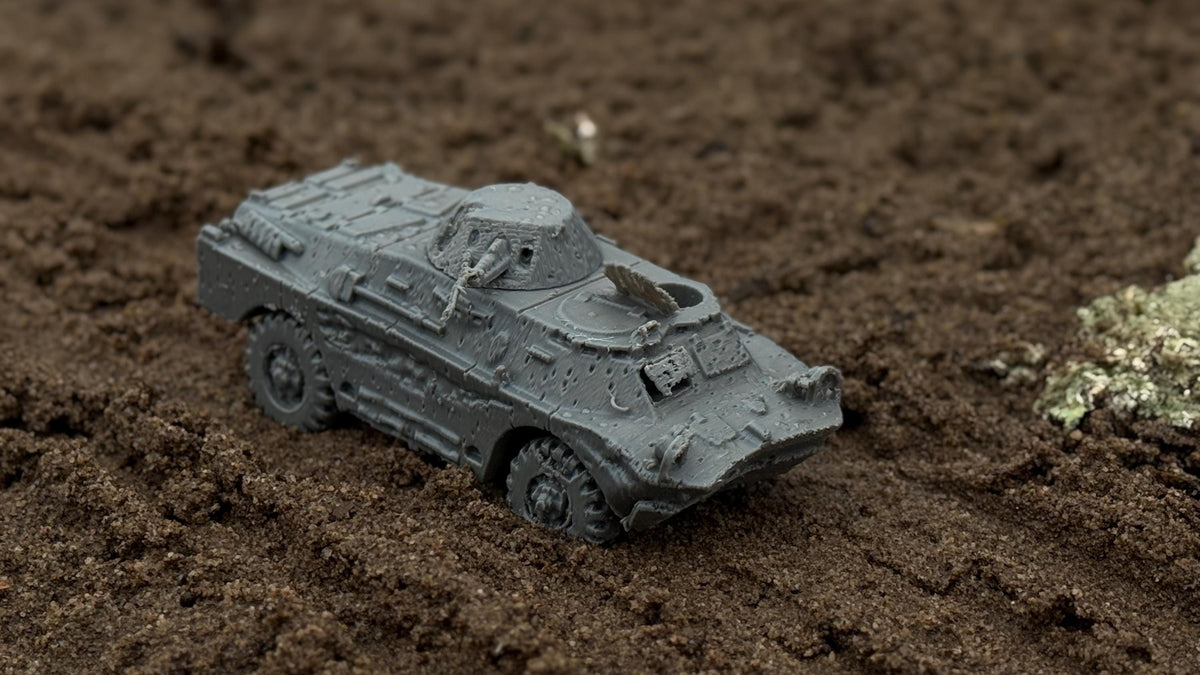 Ruined BRDM-2 APC, Soviet Era PLA Tabletop Terrain Assembly Kit