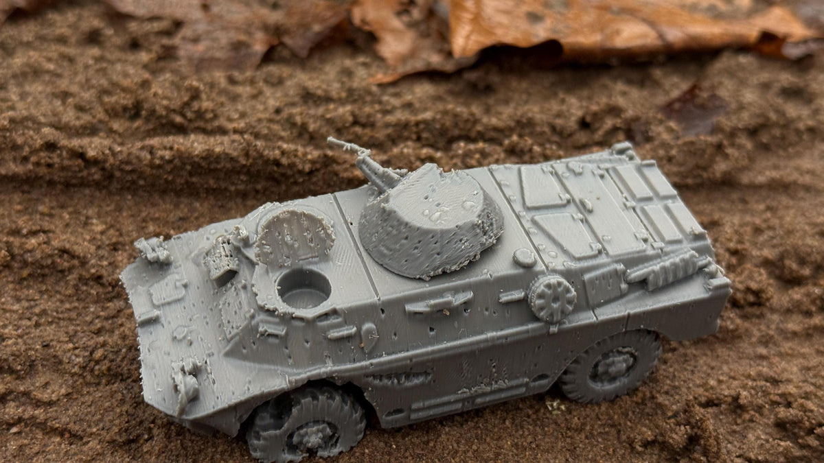 Ruined BRDM-2 APC, Soviet Era PLA Tabletop Terrain Assembly Kit