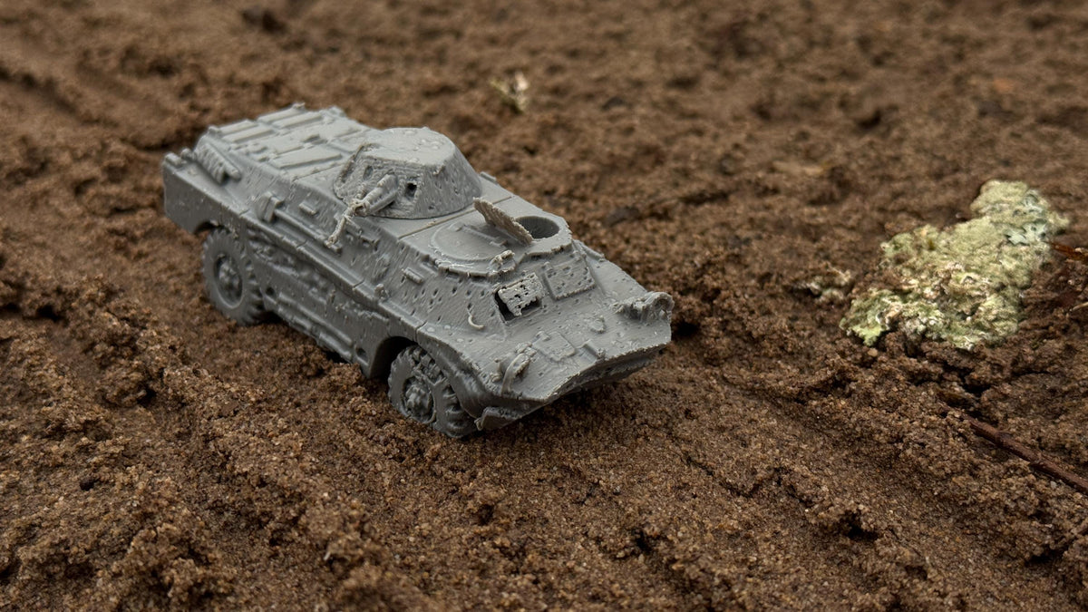 Ruined BRDM-2 APC, Soviet Era PLA Tabletop Terrain Assembly Kit