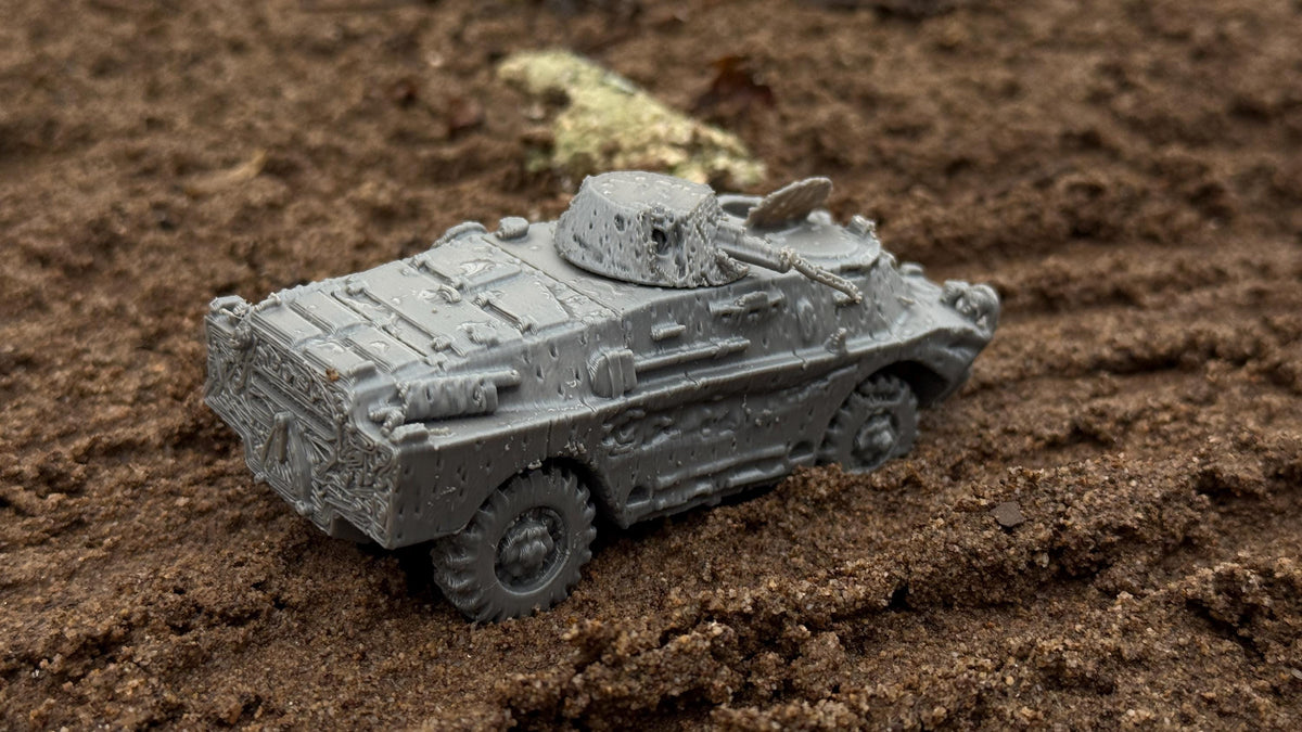 Ruined BRDM-2 APC, Soviet Era PLA Tabletop Terrain Assembly Kit