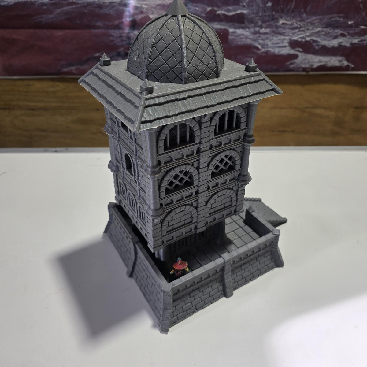 Skywatch Tower - City of Abauros 8– 28mm Fantasy Stone Structure, 3D Printed Unpainted Terrain