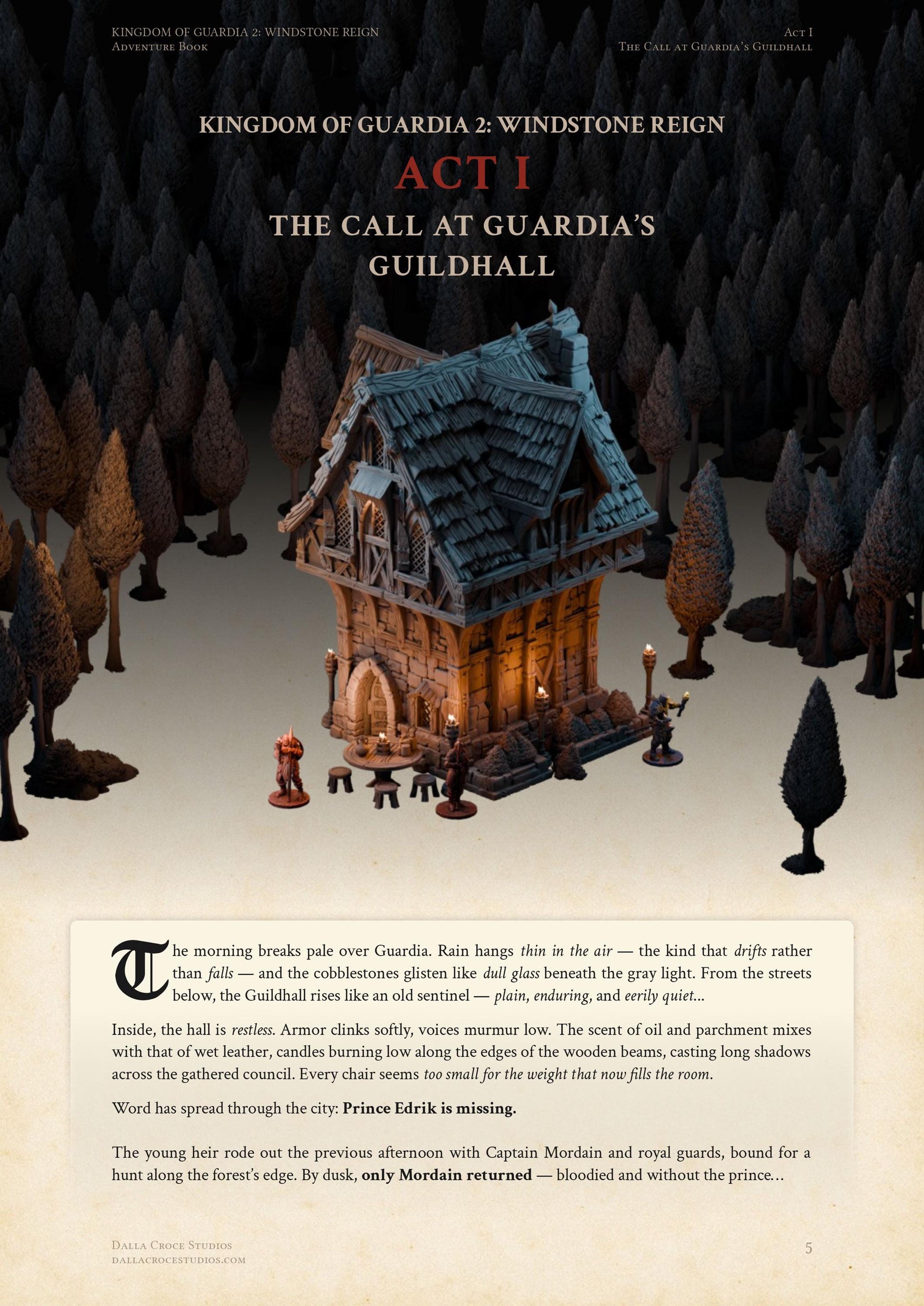 Guardia’s Guildhall – Digital RPG Location Supplement PDF for DnD, Pathfinder & Tabletop Campaigns