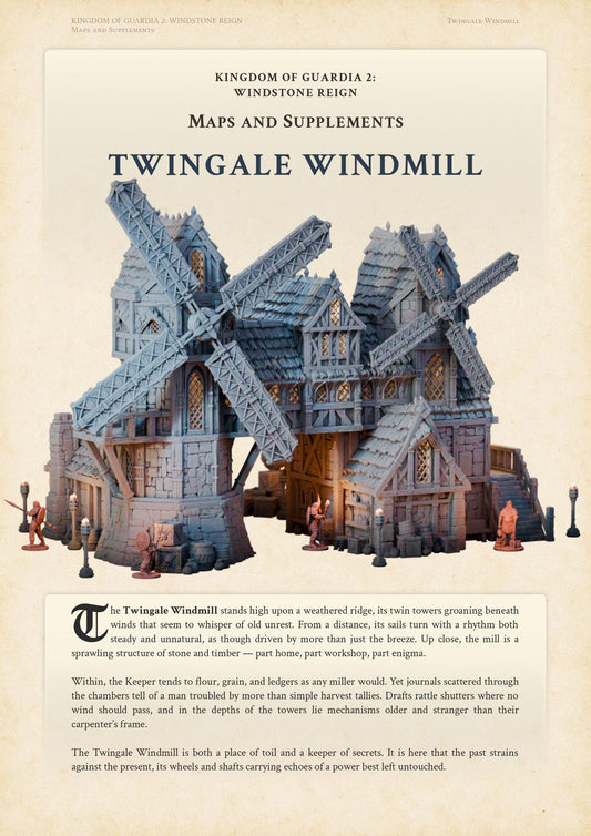 Twingale Windmill – Digital RPG Location Supplement PDF for DnD, Pathfinder & Tabletop Campaigns