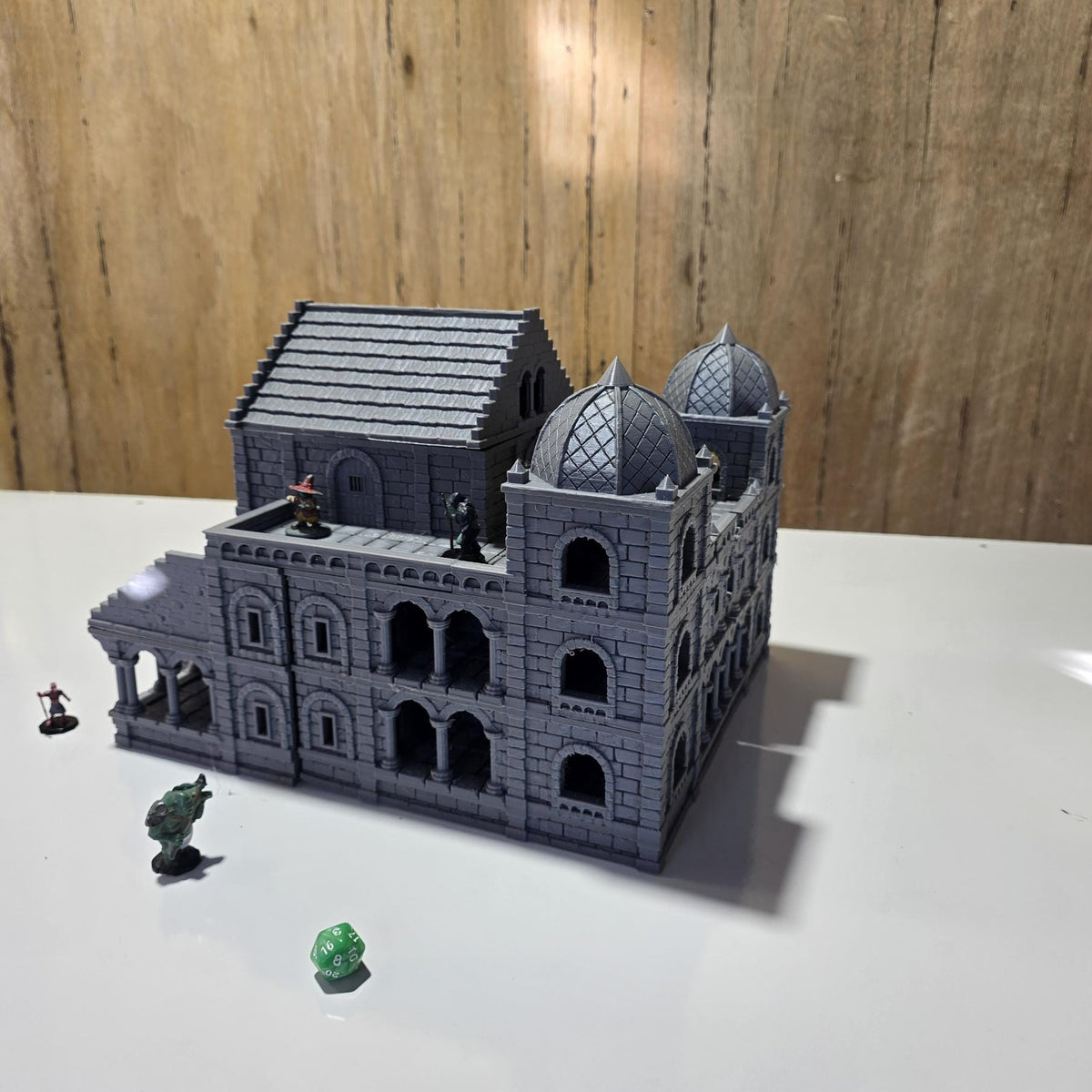 Grand Tribunal 7 - City of Abauros – 28mm Fantasy Stone Structure, 3D Printed Unpainted PLA Terrain