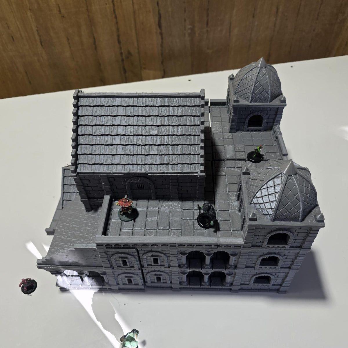 Grand Tribunal 7 - City of Abauros – 28mm Fantasy Stone Structure, 3D Printed Unpainted PLA Terrain